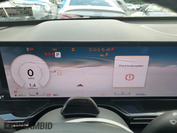 2025 Genesis GV80 Standard with VIN KMUHFESB5SU240229, listed as a Copart auction lot 55036385 with 12,740 mi miles and Clean title. Bid and sale history available at DreamBid. Image 9.