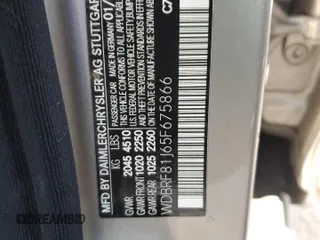 2005 Mercedes-Benz C 240 with VIN WDBRF81J65F675866, listed as a Copart auction lot 85534514 with 150,767 mi miles and Salvage Title. Bid and sale history available at DreamBid. Image 12.