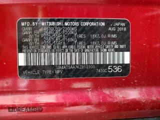 2019 Mitsubishi Eclipse Cross SE with VIN JA4AT5AA7KZ010100, listed as a Copart auction lot 55175695 with 92,046 mi miles and Clean title. Bid and sale history available at DreamBid. Image 13.
