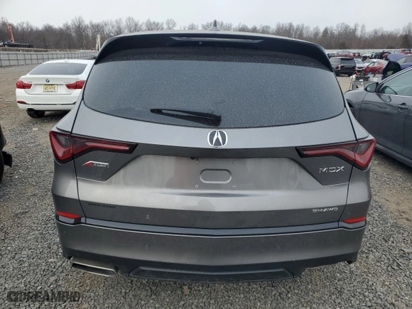 2023 Acura MDX w/A-Spec Package with VIN 5J8YE1H02PL013924, listed as a Copart auction lot 88733185 with 0 mi miles and Salvage Title. Bid and sale history available at carsss.com. Image 6.
