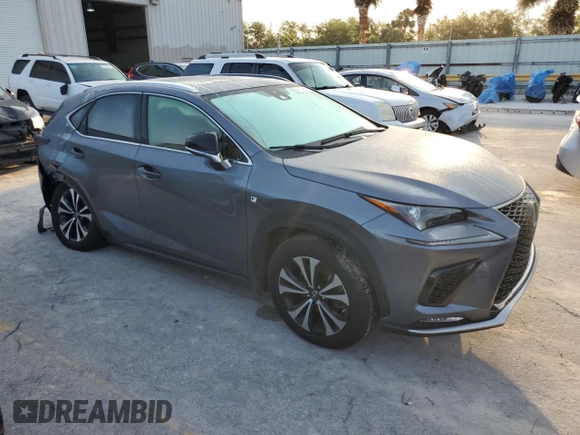 2021 Lexus NX 300 F Sport with VIN JTJSARDZ4M2237343, listed as a Copart auction lot 54105965 with 68,692 mi miles and Salvage title. Bid and sale history available at DreamBid. Image 4.