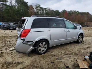2004 Nissan Quest SL with VIN 5N1BV28U34N341149, listed as a Copart auction lot 81906274 with 206,595 mi miles and Non Repairable. Bid and sale history available at carsss.com. Image 3.