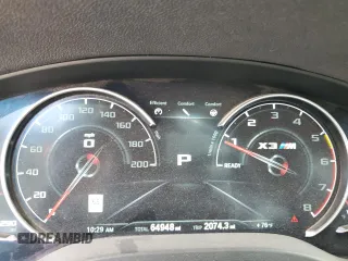 2020 BMW X3 M Competition with VIN 5YMTS0C07LLT11082, listed as a Copart auction lot 50587255 with 64,948 mi miles and Salvage Title. Bid and sale history available at carsss.com. Image 9.