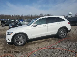 2022 Mercedes-Benz GLC with VIN W1N0G8EB1NV381638, listed as a Copart auction lot 46129705 with 9,640 mi miles and Salvage Title. Bid and sale history available at carsss.com. Image 1.