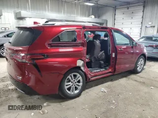 2023 Toyota Sienna Platinum with VIN 5TDESKFC4PS100896, listed as a Copart auction lot 50958935 with 15,075 mi miles and Salvage Title. Bid and sale history available at DreamBid. Image 3.