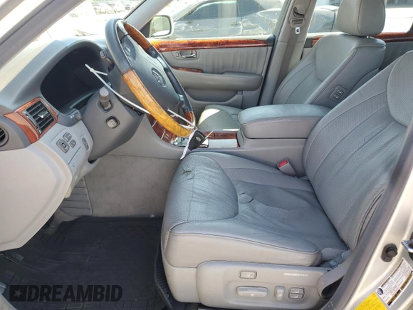 2004 Lexus LS 430 with VIN JTHBN36F240156231, listed as a Copart auction lot 55115825 with 233,658 mi miles and Salvage Title. Bid and sale history available at DreamBid. Image 7.