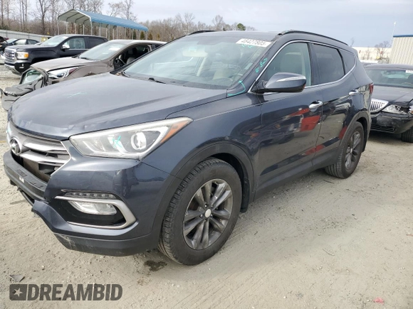 2017 Hyundai Santa Fe Sport 2.0T with VIN 5NMZU4LA1HH040946, listed as a Copart auction lot 48427805 with 116,119 mi miles and Salvage Title. Bid and sale history available at carsss.com. Image 1.