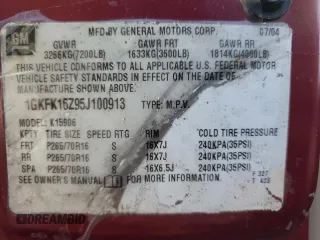 2005 GMC Yukon XL SLT with VIN 1GKFK16Z95J100913, listed as a Copart auction lot 51825525 with Not Provided miles and Salvage Title. Bid and sale history available at carsss.com. Image 13.