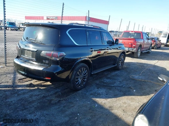 2015 Infiniti QX80 with VIN JN8AZ2NE4F9084990, listed as a IAAI auction lot 41410274 with 156,367 mi miles. Bid and sale history available at carsss.com. Image 4.
