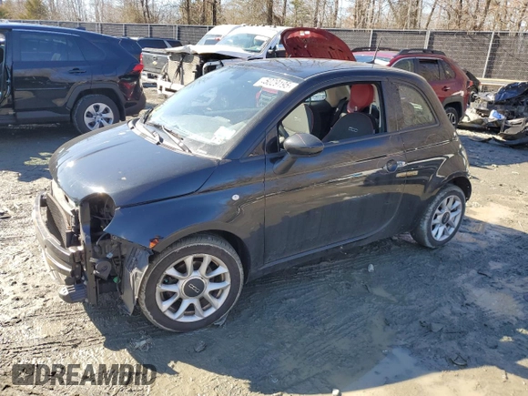 2017 FIAT 500 Pop with VIN 3C3CFFKR2HT514199, listed as a Copart auction lot 45029195 with 61,690 mi miles and Salvage Title. Bid and sale history available at carsss.com. Image 1.