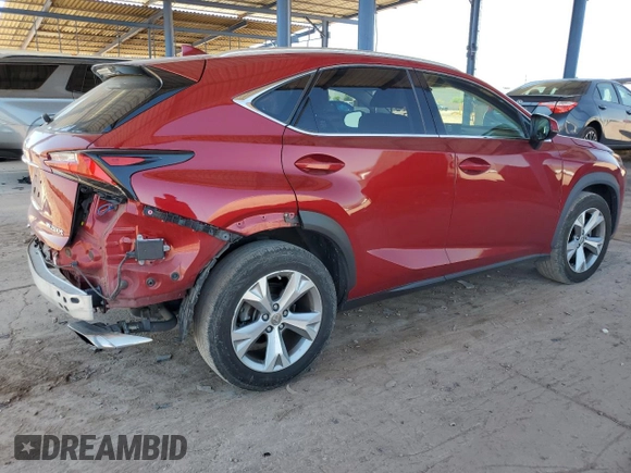 2017 Lexus NX 200t with VIN JTJYARBZ6H2065397, listed as a Copart auction lot 61388325 with 97,886 mi miles and Salvage title. Bid and sale history available at DreamBid. Image 3.