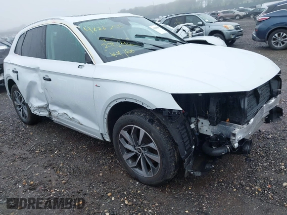 2023 Audi Q5 S line Premium Plus with VIN WA1EAAFY9P2089095, listed as a IAAI auction lot 42263035 with 10,279 mi miles and . Bid and sale history available at DreamBid. Image 1.