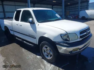 2002 Toyota Tundra SR5 with VIN 5TBRT34142S329215, listed as a IAAI auction lot 41859598 with 301,258 mi miles. Bid and sale history available at carsss.com. Image 1.