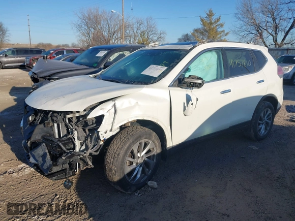 2015 Nissan Rogue SV with VIN 5N1AT2MVXFC916779, listed as a IAAI auction lot 41757810 with 169,629 mi miles. Bid and sale history available at carsss.com. Image 18.