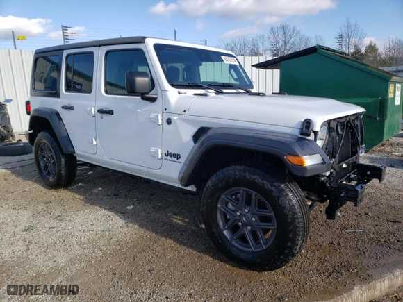 2024 Jeep Wrangler Sport with VIN 1C4PJXDG0RW326239, listed as a Copart auction lot 84757574 with 6,745 mi miles and Salvage Title. Bid and sale history available at carsss.com. Image 4.