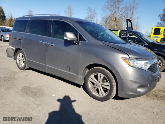 2015 Nissan Quest S with VIN JN8AE2KP9F9130136, listed as a Copart auction lot 46804344 with 139,752 mi miles and Salvage Title. Bid and sale history available at carsss.com. Image 4.