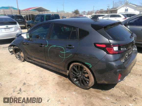 2024 Subaru Impreza RS with VIN JF1GUHJC3R8362841, listed as a IAAI auction lot 41795193 with 27,464 mi miles and . Bid and sale history available at DreamBid. Image 3.