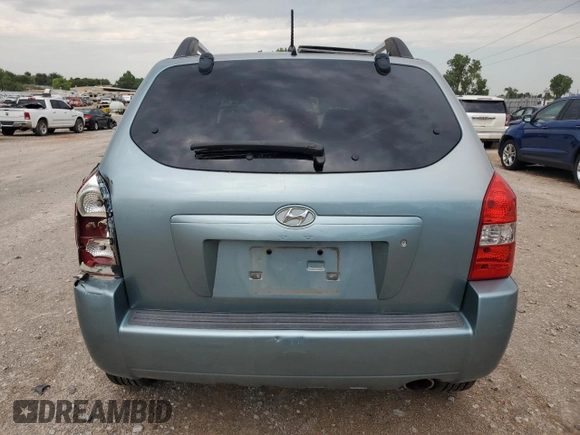 2007 Hyundai Tucson GLS with VIN KM8JM12B27U495748, listed as a Copart auction lot 65995374 with 203,456 mi miles and Salvage Title. Bid and sale history available at carsss.com. Image 6.