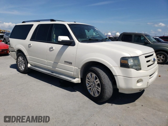 2008 Ford Expedition Max Limited with VIN 1FMFK19548LA10271, listed as a Copart auction lot 54533325 with 192,397 mi miles and Salvage title. Bid and sale history available at DreamBid. Image 4.