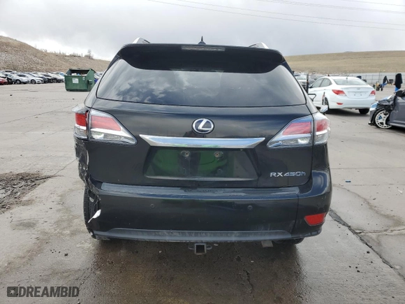 2013 Lexus RX 450h with VIN JTJBC1BA5D2052176, listed as a Copart auction lot 49345755 with NaN miles and Salvage Title. Bid and sale history available at carsss.com. Image 6.