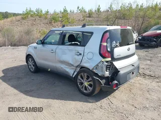 2015 Kia Soul + with VIN KNDJP3A59F7786408, listed as a IAAI auction lot 41891156 with 181,716 mi miles. Bid and sale history available at carsss.com. Image 3.