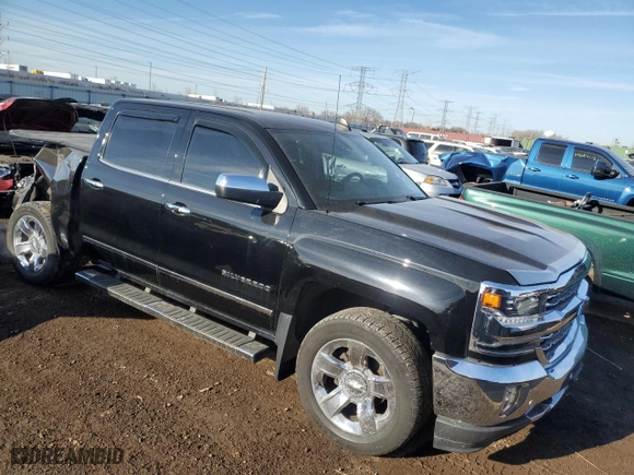 2017 Chevrolet Silverado 1500 LTZ with VIN 3GCUKSEC9HG370851, listed as a Copart auction lot 44076065 with 56,607 mi miles and Salvage Title. Bid and sale history available at carsss.com. Image 4.