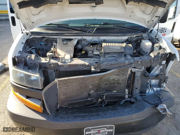 2019 GMC Savana Cargo Van with VIN 1GTW7AFGXK1348515, listed as a Copart auction lot 43860155 with 202,157 mi miles and Salvage Title. Bid and sale history available at carsss.com. Image 12.