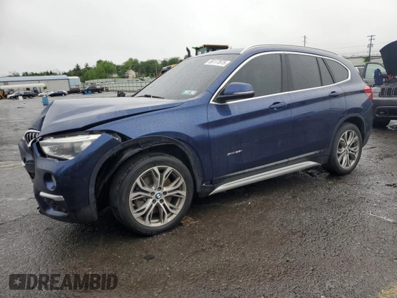 2017 BMW X1 xDrive28i with VIN WBXHT3C36H5F86273, listed as a Copart auction lot 56117875 with 55,948 mi miles and Salvage title. Bid and sale history available at DreamBid. Image 1.