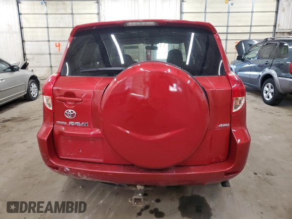 2008 Toyota RAV4 with VIN JTMBK33V286031464, listed as a Copart auction lot 53380195 with 188,065 mi miles and Salvage Title. Bid and sale history available at carsss.com. Image 6.