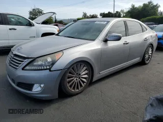 2014 Hyundai Equus Signature with VIN KMHGH4JH1EU076227, listed as a Copart auction lot 53283515 with 106,924 mi miles and Salvage title. Bid and sale history available at DreamBid. Image 1.