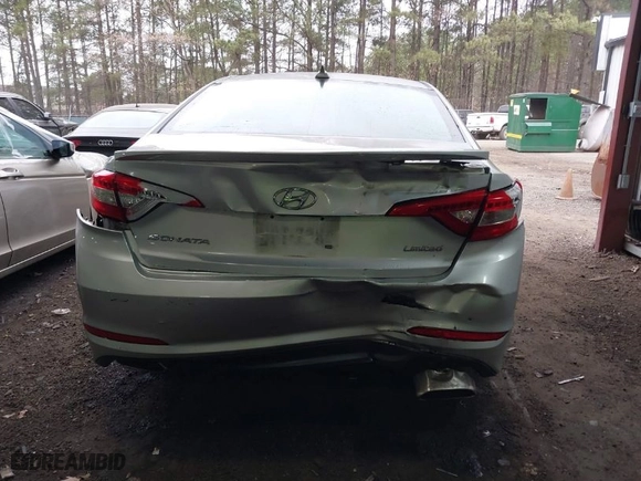 2015 Hyundai Sonata 2.4L Sport with VIN 5NPE34AF9FH194076, listed as a IAAI auction lot 41723593 with 96,118 mi miles. Bid and sale history available at carsss.com. Image 16.