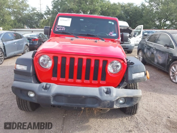 2018 Jeep Wrangler Unlimited Sport z VIN 1C4HJXDG9JW227864, wystawiony jako IAAI lot #42504877 z przebiegiem 53 378 mil mil oraz . Historia ofert i sprzedaży dostępna na DreamBid. Obrazek 12.