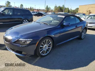 2008 BMW 6 Series 650i with VIN WBAEB53558CX61697, listed as a Copart auction lot 88725845 with 47,181 mi miles and Salvage Title. Bid and sale history available at carsss.com. Image 1.