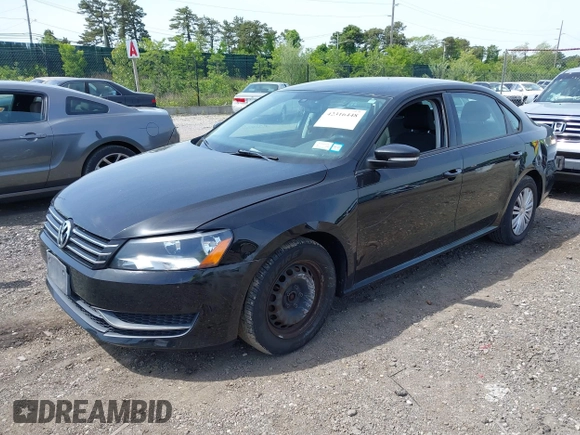 2014 Volkswagen Passat S with VIN 1VWAP7A3XEC008370, listed as a IAAI auction lot 42316448 with 93,309 mi miles and . Bid and sale history available at DreamBid. Image 2.