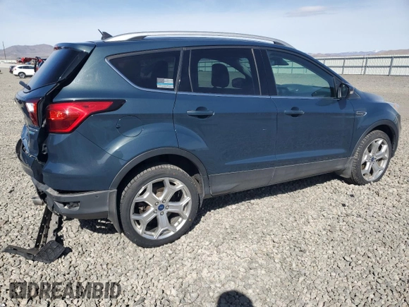 2019 Ford Escape Titanium with VIN 1FMCU9J95KUA32579, listed as a Copart auction lot 47264785 with 52,778 mi miles and Salvage Title. Bid and sale history available at carsss.com. Image 3.