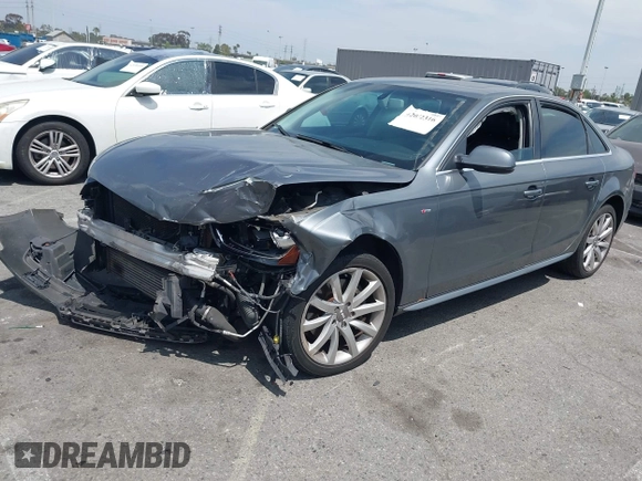 2014 Audi A4 Premium with VIN WAUAFAFL0EN045957, listed as a IAAI auction lot 42032316 with 1 mi miles. Bid and sale history available at carsss.com. Image 2.