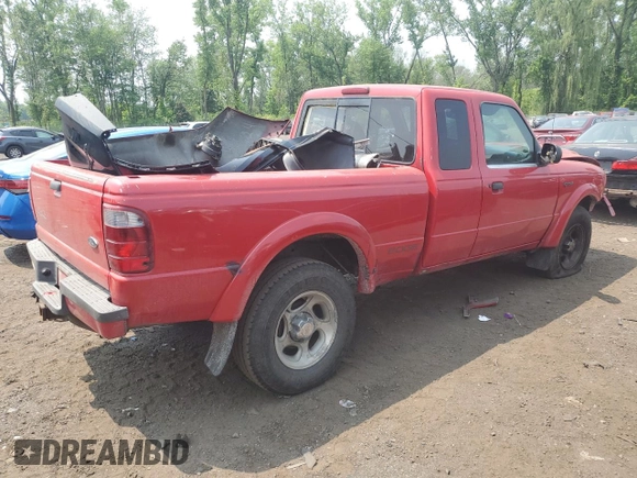 2002 Ford Ranger XL Fleet with VIN 1FTZR45E12PB13314, listed as a Copart auction lot 59835015 with 192,979 mi miles and Salvage title. Bid and sale history available at DreamBid. Image 3.