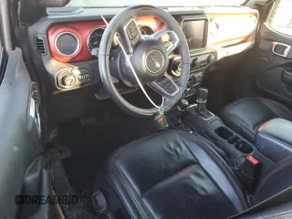 2021 Jeep Wrangler Unlimited Rubicon with VIN 1C4HJXFN4MW517400, listed as a Copart auction lot 44439525 with 31,874 mi miles and Salvage Title. Bid and sale history available at DreamBid. Image 8.