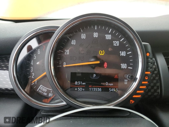 2015 MINI Hardtop S with VIN WMWXP7C52F2A41236, listed as a Copart auction lot 52600215 with 113,536 mi miles and Salvage Title. Bid and sale history available at DreamBid. Image 9.
