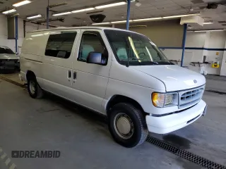 2001 Ford Econoline Cargo with VIN 1FTRE14291HA69623, listed as a Copart auction lot 50031845 with 103,169 mi miles and Salvage Title. Bid and sale history available at carsss.com. Image 4.