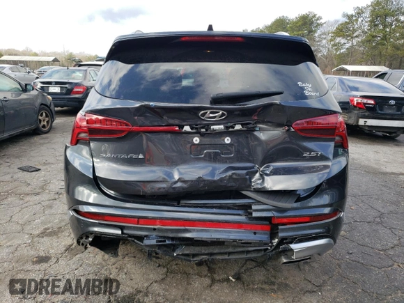 2022 Hyundai Santa Fe Calligraphy with VIN 5NMS54AL7NH411882, listed as a Copart auction lot 85876934 with 52,978 mi miles and Salvage Title. Bid and sale history available at carsss.com. Image 6.