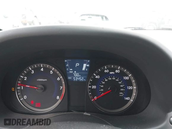 2013 Hyundai Accent GLS with VIN KMHCU4AE7DU461600, listed as a IAAI auction lot 42019159 with 53,452 mi miles. Bid and sale history available at carsss.com. Image 7.