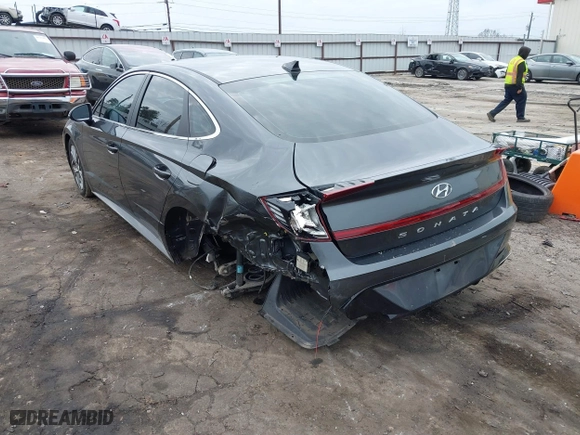 2022 Hyundai Sonata SEL with VIN KMHL64JA0NA227650, listed as a IAAI auction lot 41534485 with 38,082 mi miles. Bid and sale history available at carsss.com. Image 3.