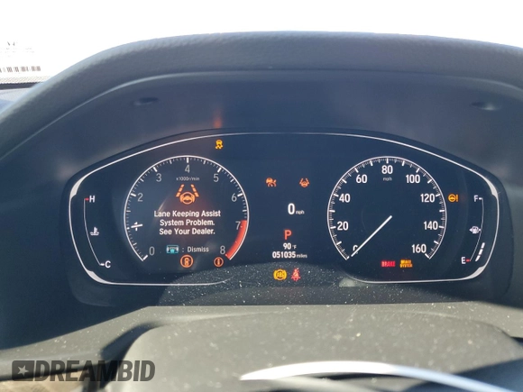 2021 Honda Accord Touring z VIN 1HGCV2F92MA013544, wystawiony jako Copart lot #50718095 z przebiegiem 51 035 mil mil oraz Szkoda całkowita • Salvage title. Historia ofert i sprzedaży dostępna na DreamBid. Obrazek 9.