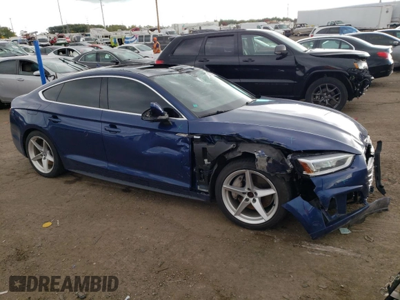 2018 Audi A5 Sportback Premium Plus with VIN WAUENCF52JA087355, listed as a Copart auction lot 69215303 with 51,751 mi miles. Bid and sale history available at carsss.com. Image 4.