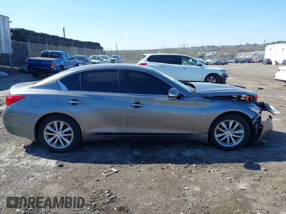 2015 Infiniti Q50 Premium with VIN JN1BV7AR2FM392399, listed as a IAAI auction lot 41978343 with 108,679 mi miles and . Bid and sale history available at DreamBid. Image 14.