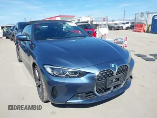 2022 BMW 4 Series 430i z VIN WBA23AT07NCK11605, wystawiony jako IAAI lot #41701746 z przebiegiem 22 919 mil mil oraz . Historia ofert i sprzedaży dostępna na DreamBid. Obrazek 1.