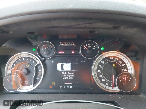 2018 Ram 1500 Big Horn with VIN 1C6RR7GG2JS247462, listed as a IAAI auction lot 41628057 with 146,686 mi miles and . Bid and sale history available at DreamBid. Image 7.