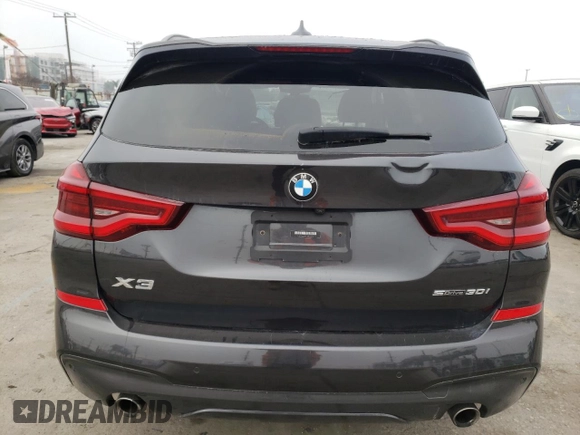 2021 BMW X3 sDrive30i with VIN 5UXTY3C07M9E82696, listed as a Copart auction lot 86355834 with 46,477 mi miles and Salvage Title. Bid and sale history available at carsss.com. Image 6.