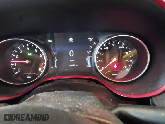 2018 Jeep Compass Trailhawk with VIN 3C4NJDDB5JT307366, listed as a IAAI auction lot 41839273 with 103,585 mi miles and . Bid and sale history available at carsss.com. Image 7.